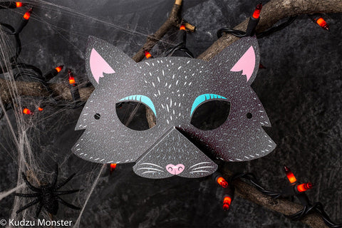 Printable cat halloween mask