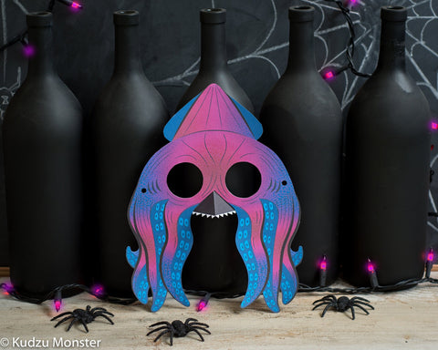 Printable kraken halloween mask