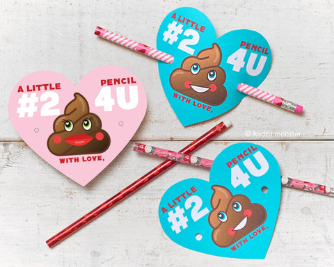 Printable poop valentine