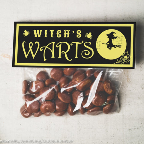 Witch's wart halloween treat topper