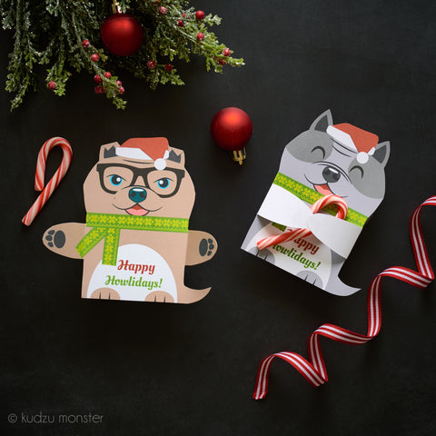 Printable Pit Bull Holiday Huggers