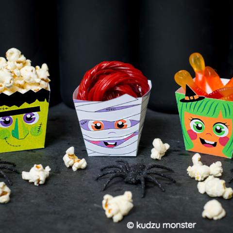 DIY Halloween Popcorn/Candy Boxes