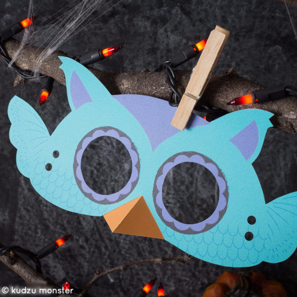 owl mask template printable