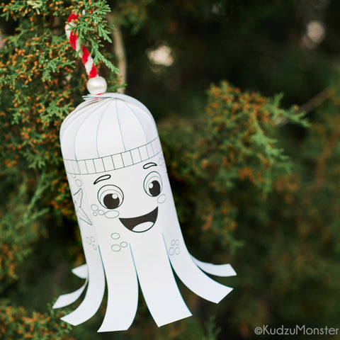 Printable Christmas Ornament Coloring Activity for Kids – Kudzu Monster