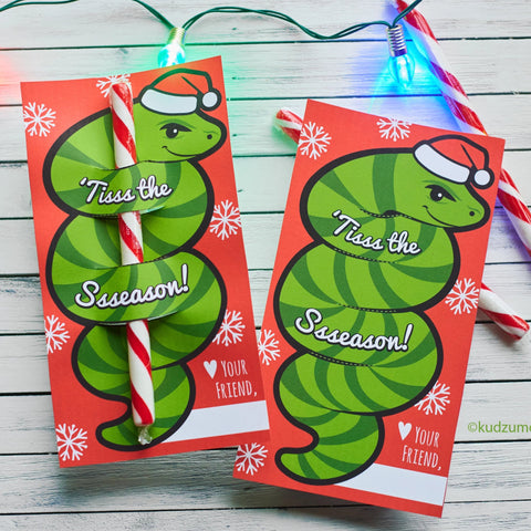 Digital download DIY printable snake candy cane holder