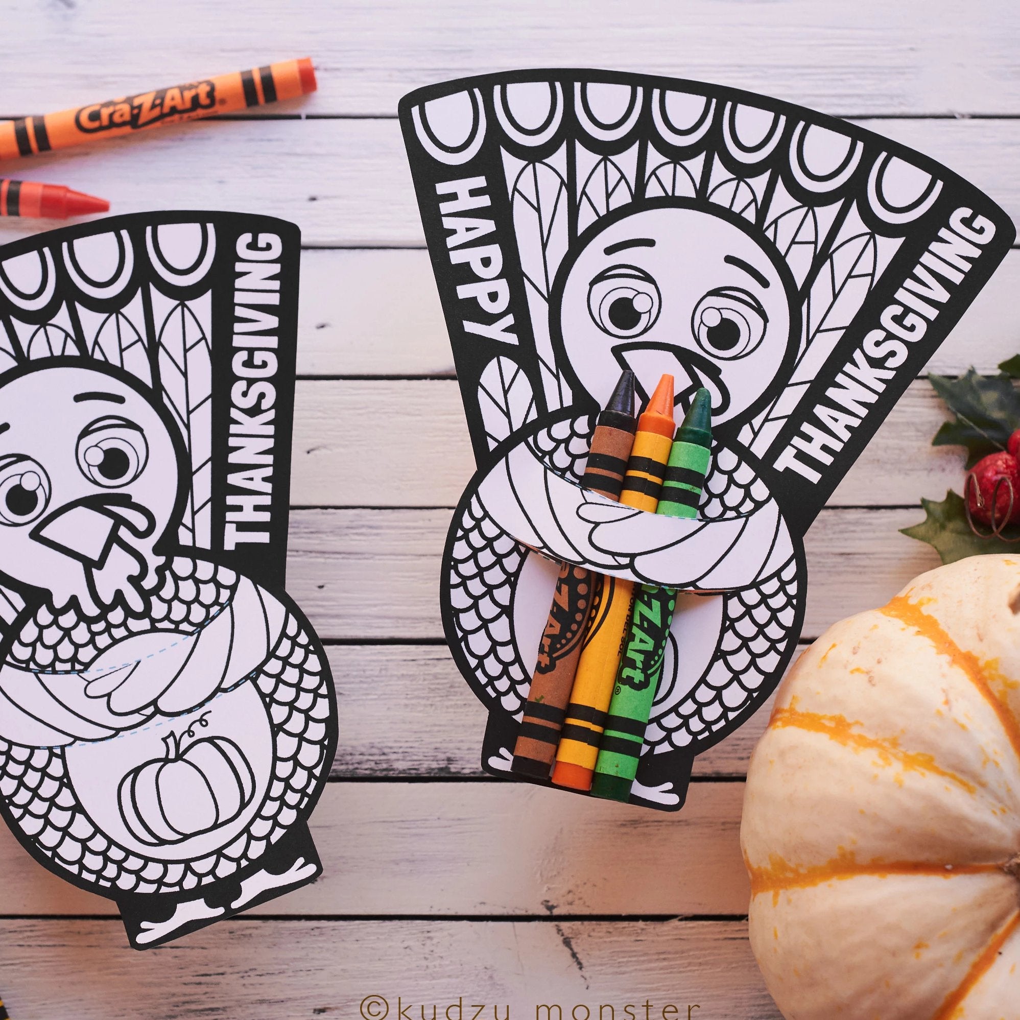 Thanksgiving Turkey Crayon Hugger