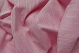 Cadillac Pink Slub Weave Solid Color White Slub Negamam Fabric