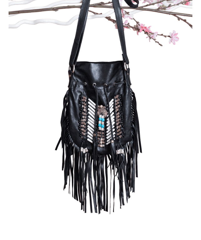 Black Boho Bag - Small \u0026 Round – Amerii