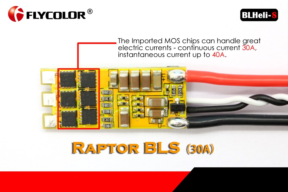 Flycolor Raptor BLHeli-S 30A Multi-Rotor ESC 2-4S (OPTO)