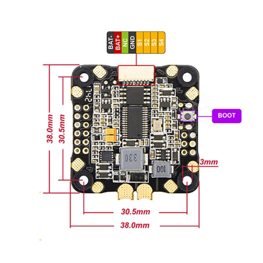 DYS F4 Pro v2 Flight Controller AIO FC