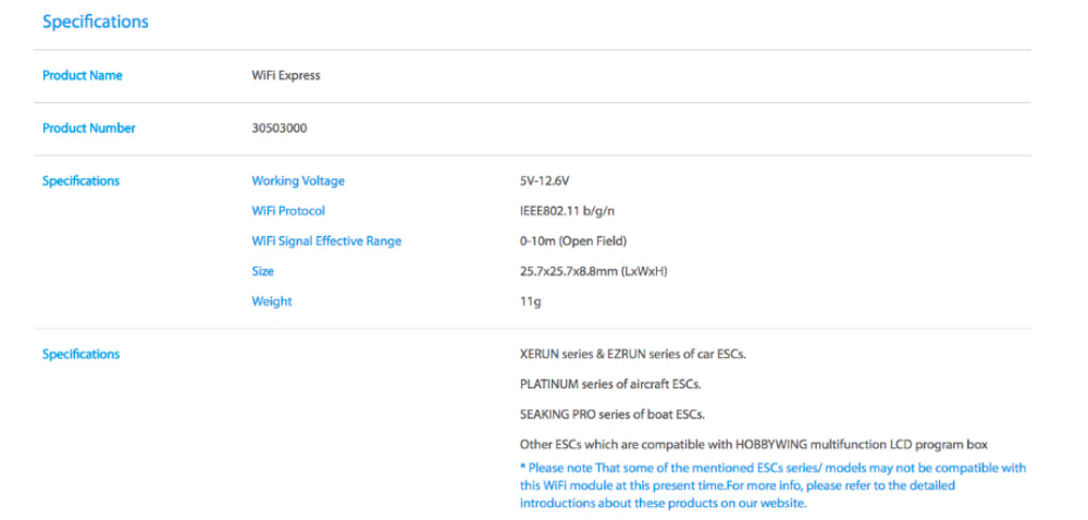 Hobbywing WiFi Express