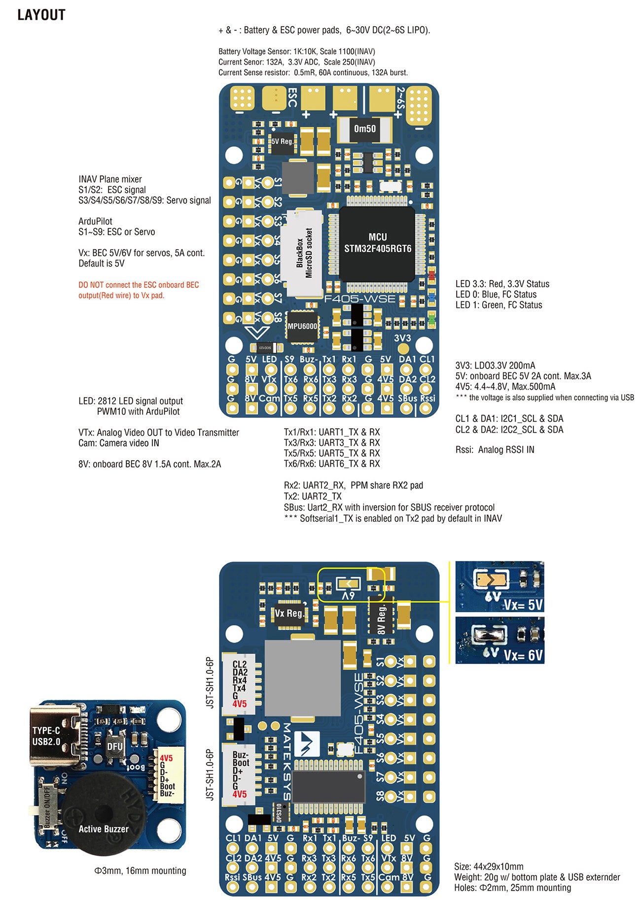 FLIGHT CONTROLLER F405-WSE