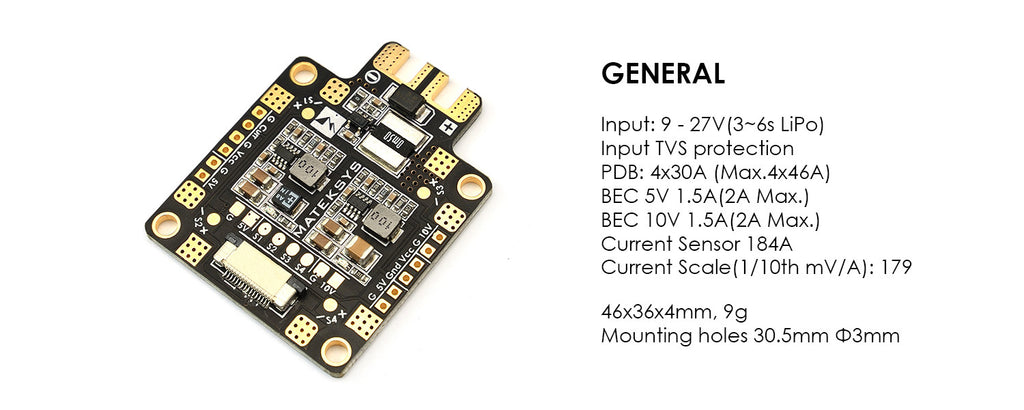 Matek FCHUB-6S with Current Sensor 184A BEC 5V & 10V PDB