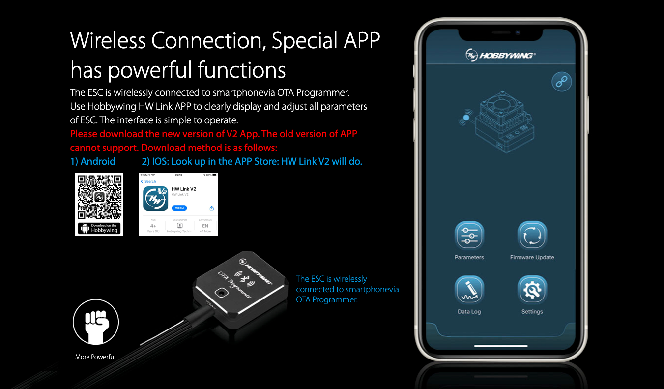 Hobbywing OTA Over-The-Air ESC Programmer