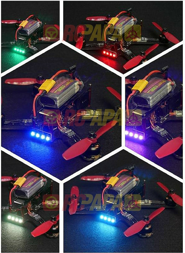 DALRC Mini LED Light Strip RGB 12v 7 Color for FPV Race