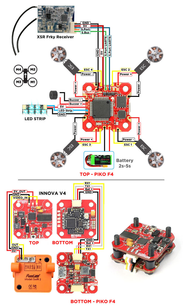 FuriousFPV PIKO F4 16MB Black Box Flight Controller