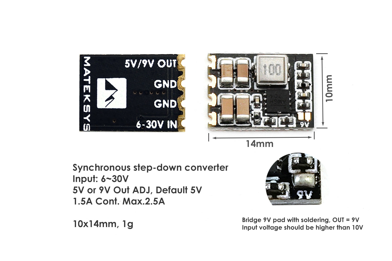 MICRO BEC 6-30V TO 5V/9V-ADJ