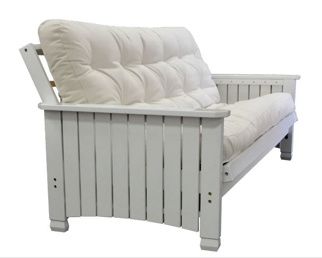 white futon frame