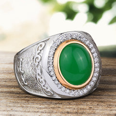 jade stone man ring