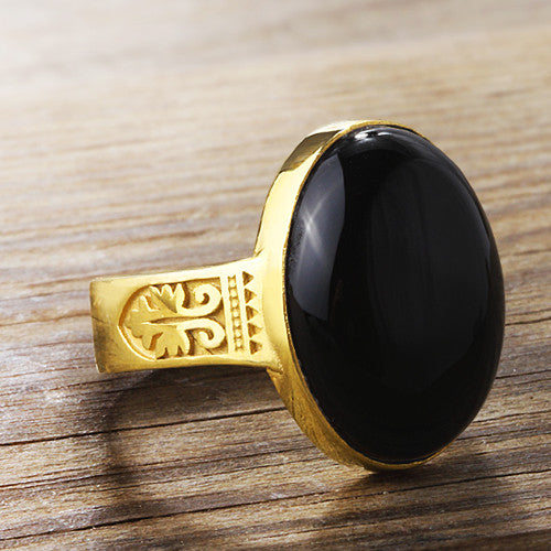 Fyie Signet Onyx Ring (with 14K Gold) – FYORO