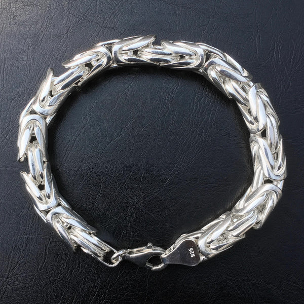 Silver Bracelet Men Mens Bracelet 10mm Heavy Link Chain 