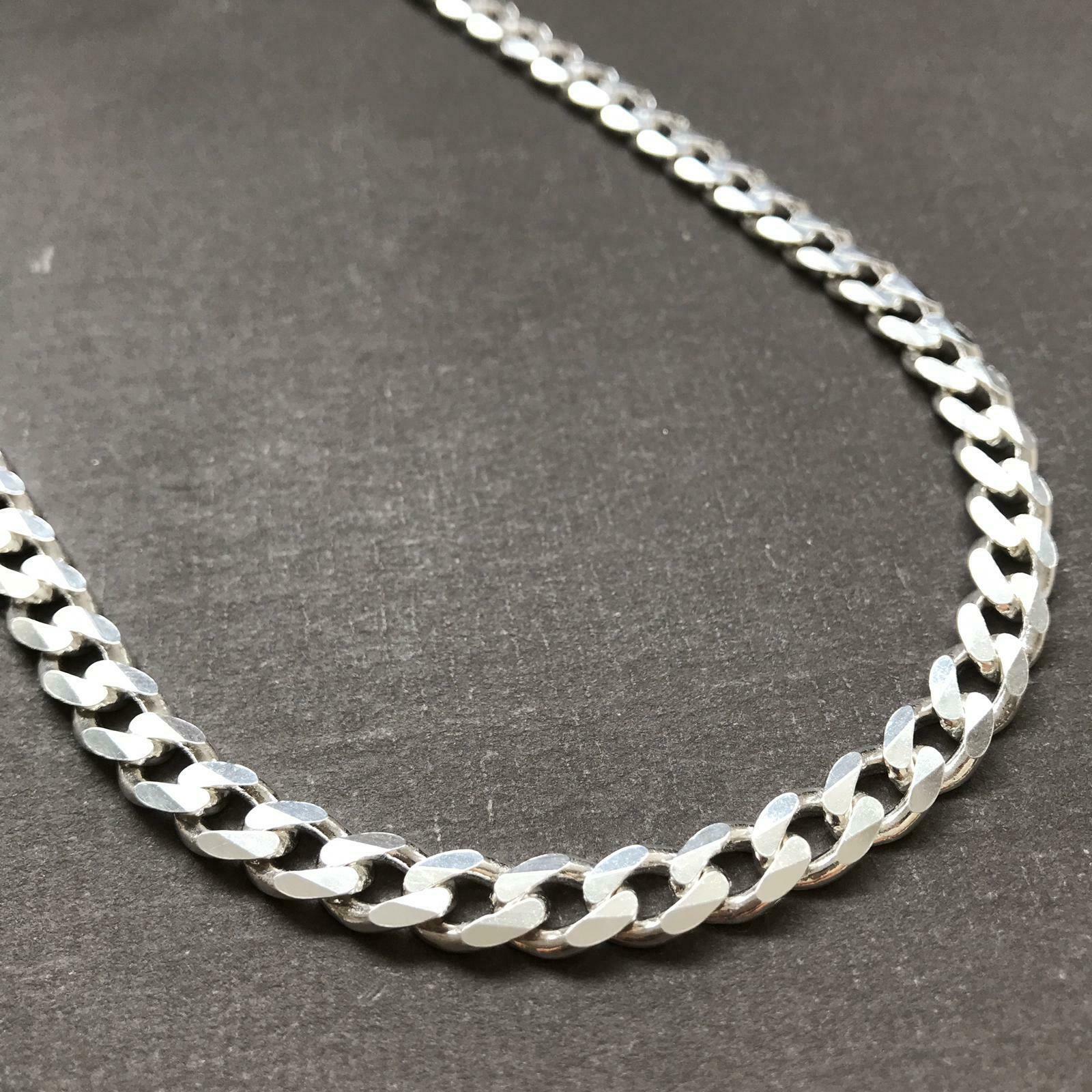 Mens Tight Curb Cuban Link Chain Necklace 925 Sterling Silver 26 Inch 