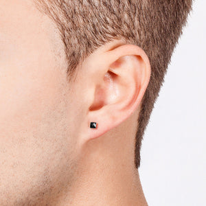 tiny black stud earrings