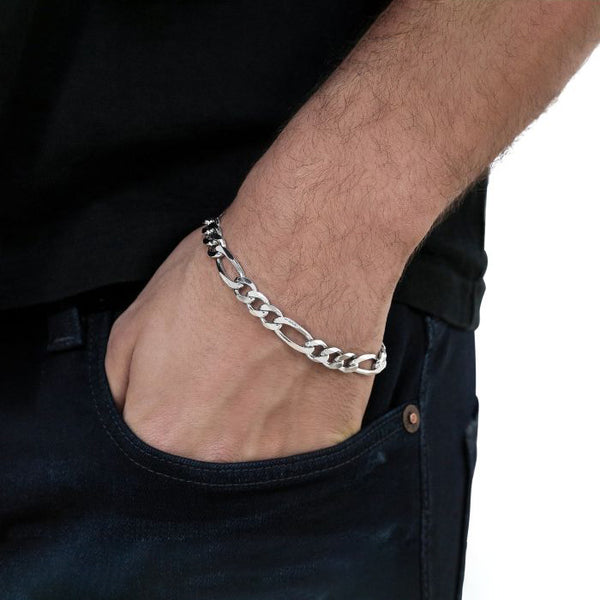 JFM Men's Figaro Link Chain Necklace