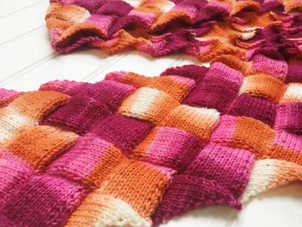 Tricot modulaire: Patron entrelac version Biscotte