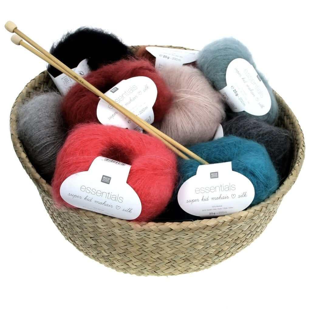 Kid Mohair Silk Yarn, 48 Colours Garnstudio Drops Design KID-SILK 75% Kid  Mohair 25 Silk Luxury Glossy Fluffy Knitting Wool 25 Grams 