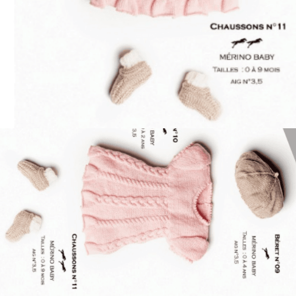 Patron Cheval Blanc Catalogue 31 No 11 Chaussettes Pour Bebe 0 A Les Laines Biscotte Yarns