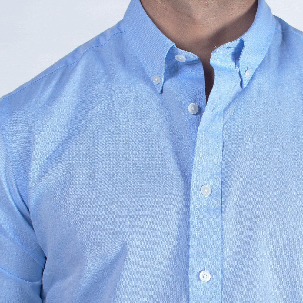 Light Blue Oxford Cloth Button-Down Shirt - Silo – Hugh & Crye