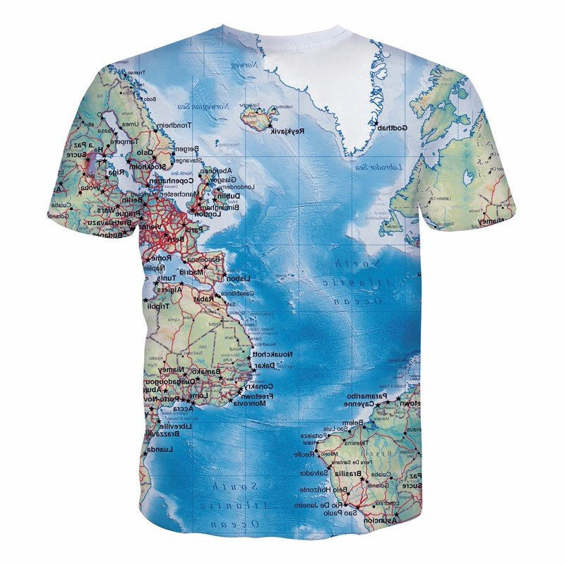 World Map 3D T Shirt Galaxy Teez Shirts Jewelry And