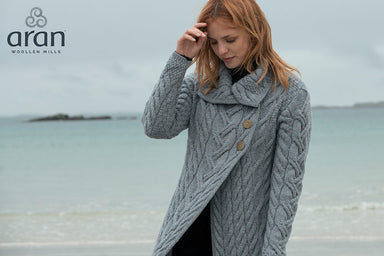 Super Soft Merino Wool Chunky Cable Knit Cardigan — The Scottish