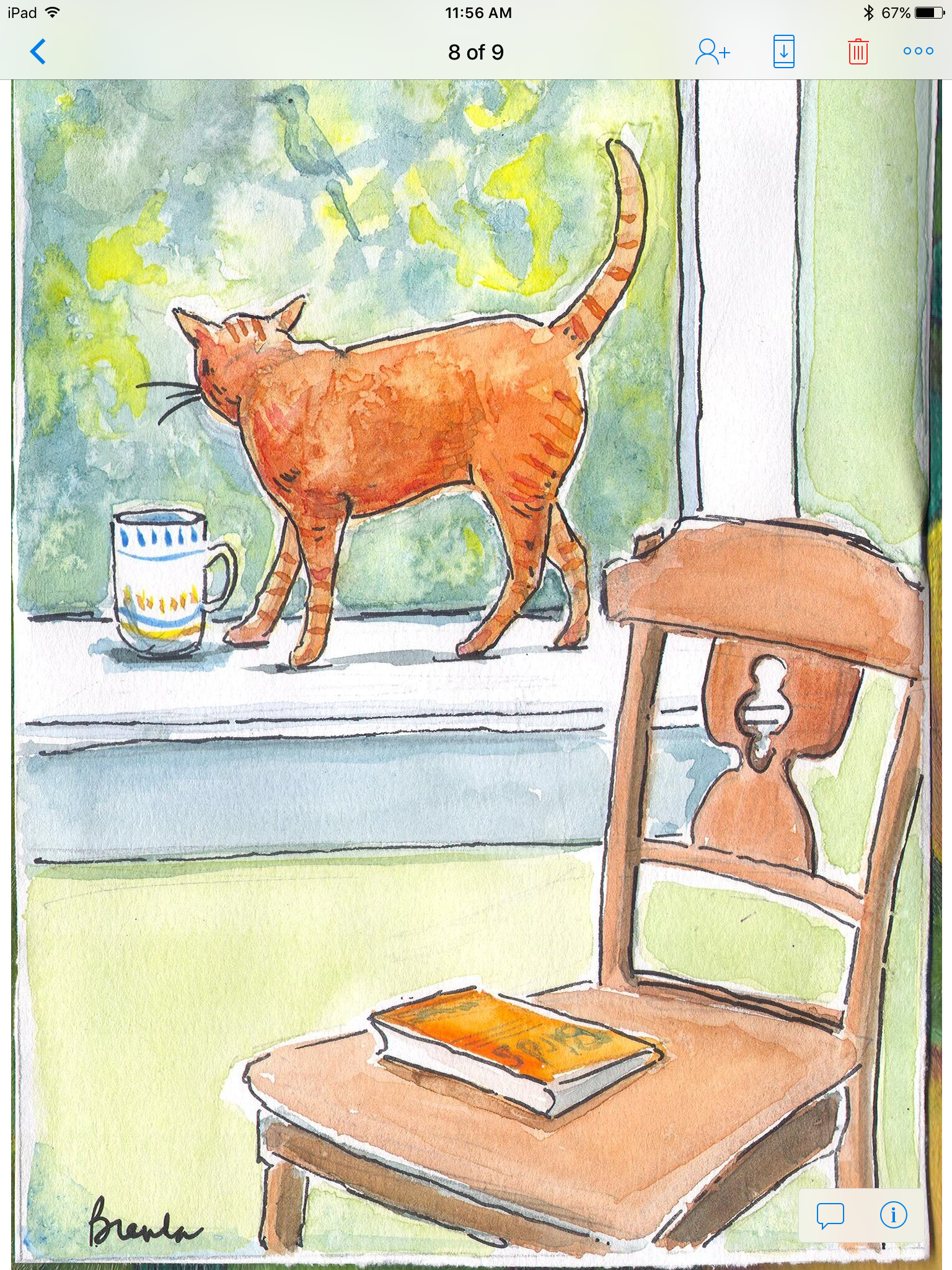 Where's the bird #2 - Small Card by Brenda Bielicki (Copy)