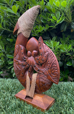 Hawaiian Fish Hook w/ Octopus on Stand