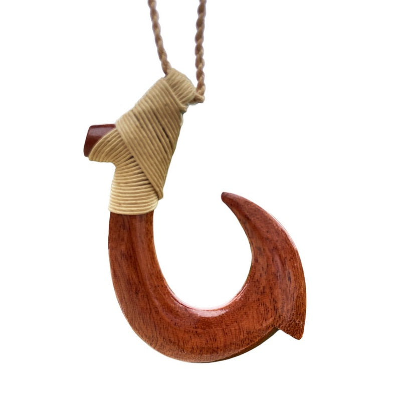 Koa Wood & Bone Hawaiian Fish Hook