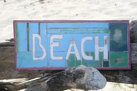 Beach Wooden Sign - Makana Hut