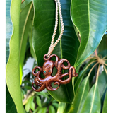 He'e Octopus Necklace - Koa Wood
