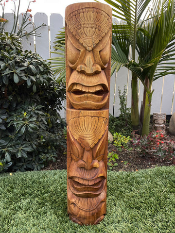   Previous Next   Life and Peace Tiki Totem | Hawaiian Décor Makana Hut