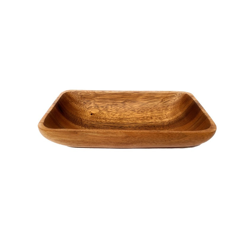 Islander Acacia Wood 2 Container Hibiscus Condiment with Tray