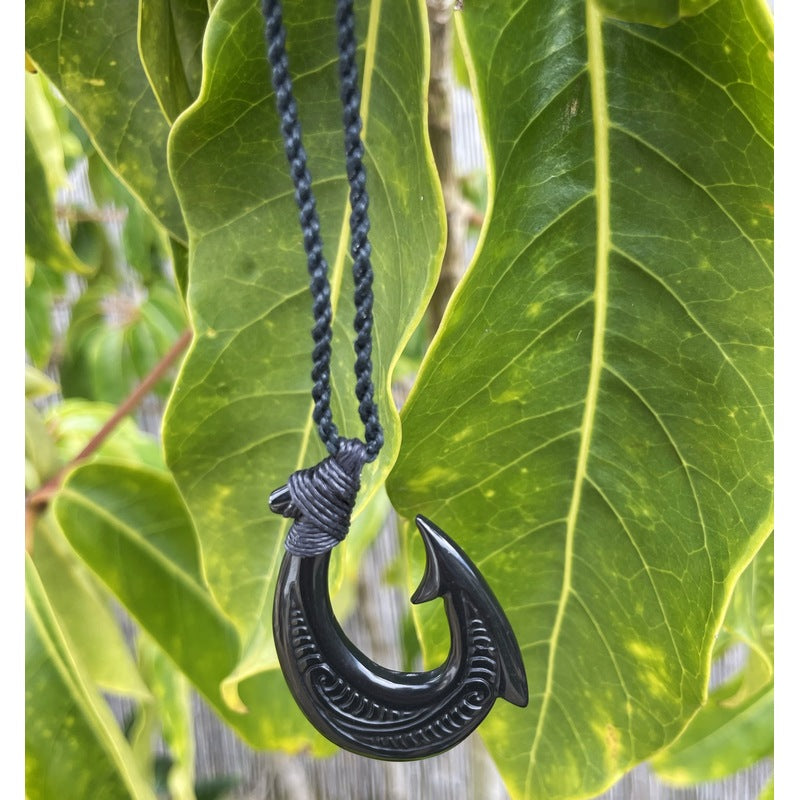 Jade Makau  Hawaiian Fish Hook Necklace