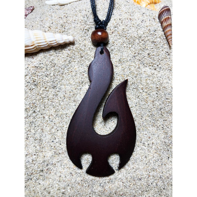 Beachcomber - Pewter Hei Matau Fish Hook Necklace