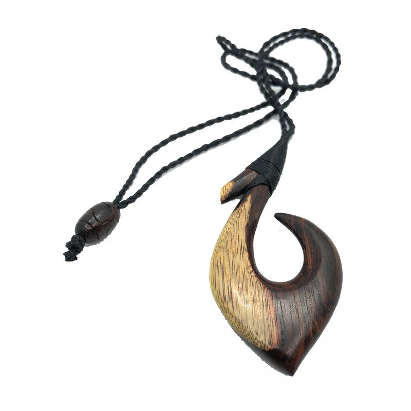 Hawaiian Fish Hook Pendant by Austaras - Natural Seashell for Tropical Look