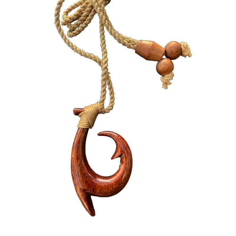 Unique Hawaiian Koa Wood Fish Hook Necklace, Hand Carved Genuine Koa Wood  Fish Hook Necklace, N9132B, Metal, Opal : : Clothing, Shoes &  Accessories