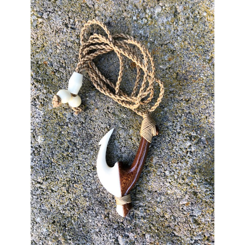 Wood and Bone Maori Fish Hook