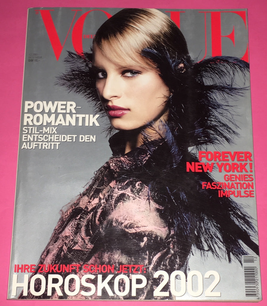 Vogue Germany Magazine December 2001 Karolina Kurkova May Andersen Dreamsofpaper