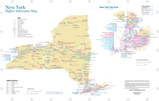 colleges in ny state map Reference Tagged Colleges Hedberg Maps colleges in ny state map