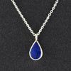 small lapis lazuli teardrop necklace