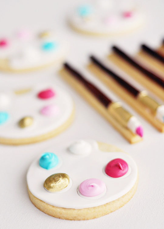 Art Palette Cookies via Sweetapolita